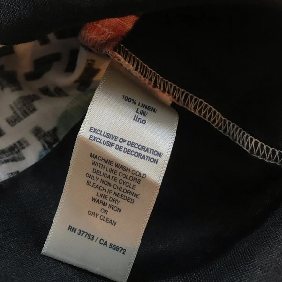 NWT Rafaela Linen Tunic 3/4 Sleeve Top Shirt Size M - Picture 14 of 14